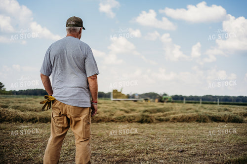 Baling Square Hay Bales 281023