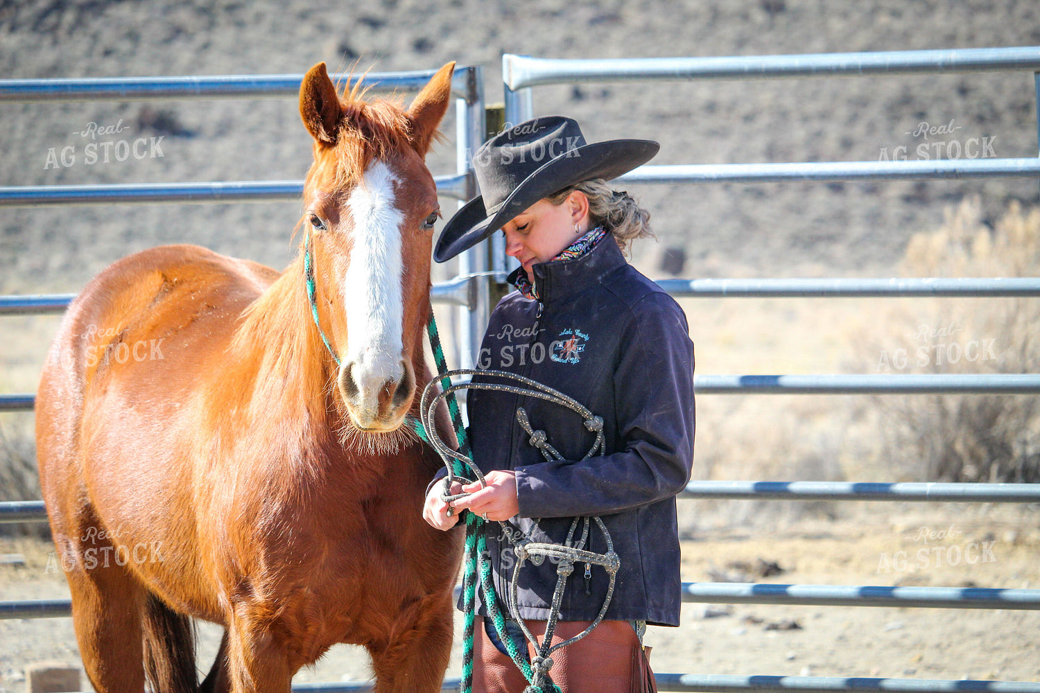 Female Rancher and Horse 78026