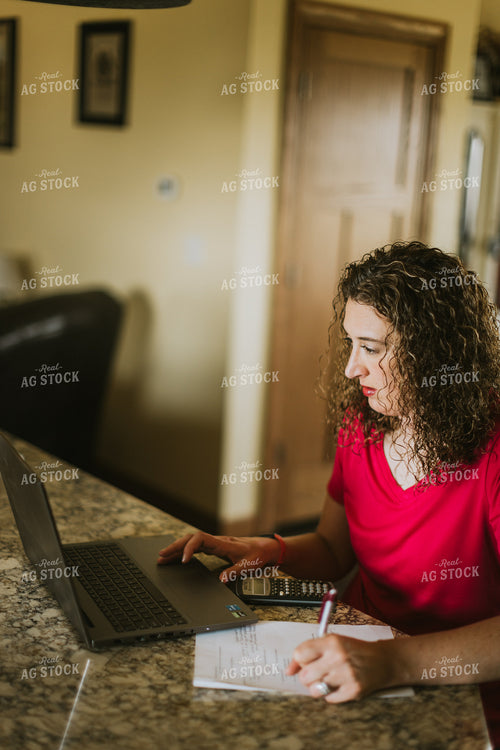 Female Farmer on Computer 8110