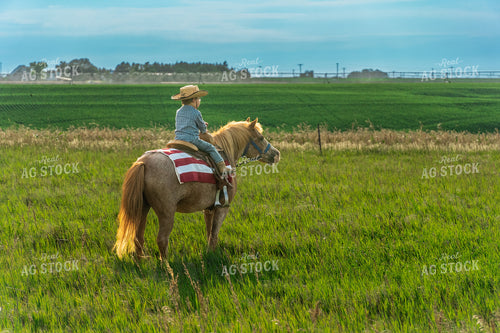 Farm Kid on Horseback 65064