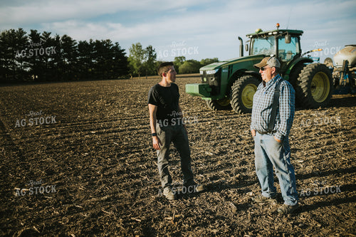 Farmers in Field with Planter 4244