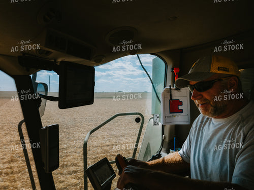 Farmer in Combine Cab 4648