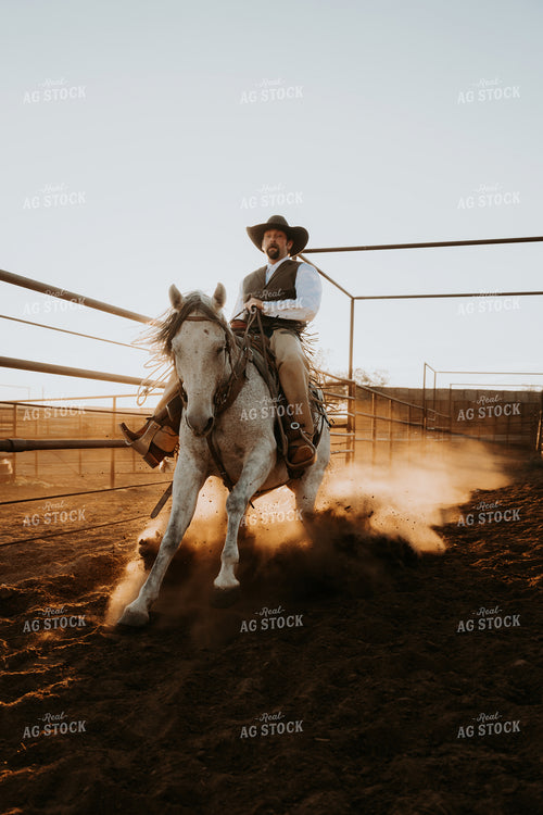 Cowboy on Horseback 61193
