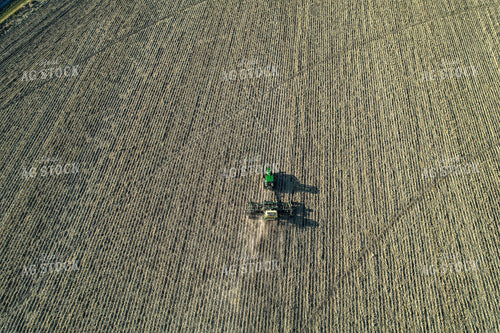 Aerial View of Tractor Planting Field 65057