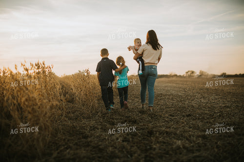 Farm Family in Soybean Field 6956