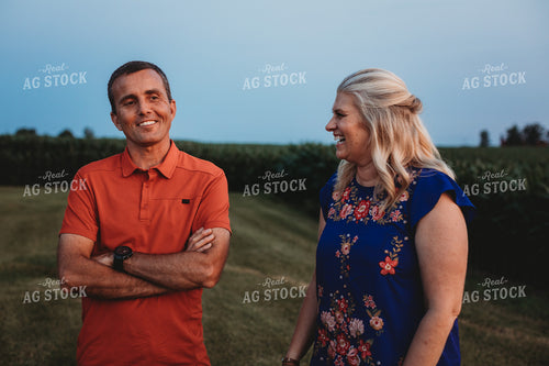 Farm Family Next to Corn Field 4633
