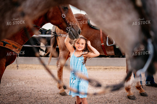 Ranch Kid with Horses 218029