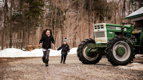 Farm Kids Playing 195002