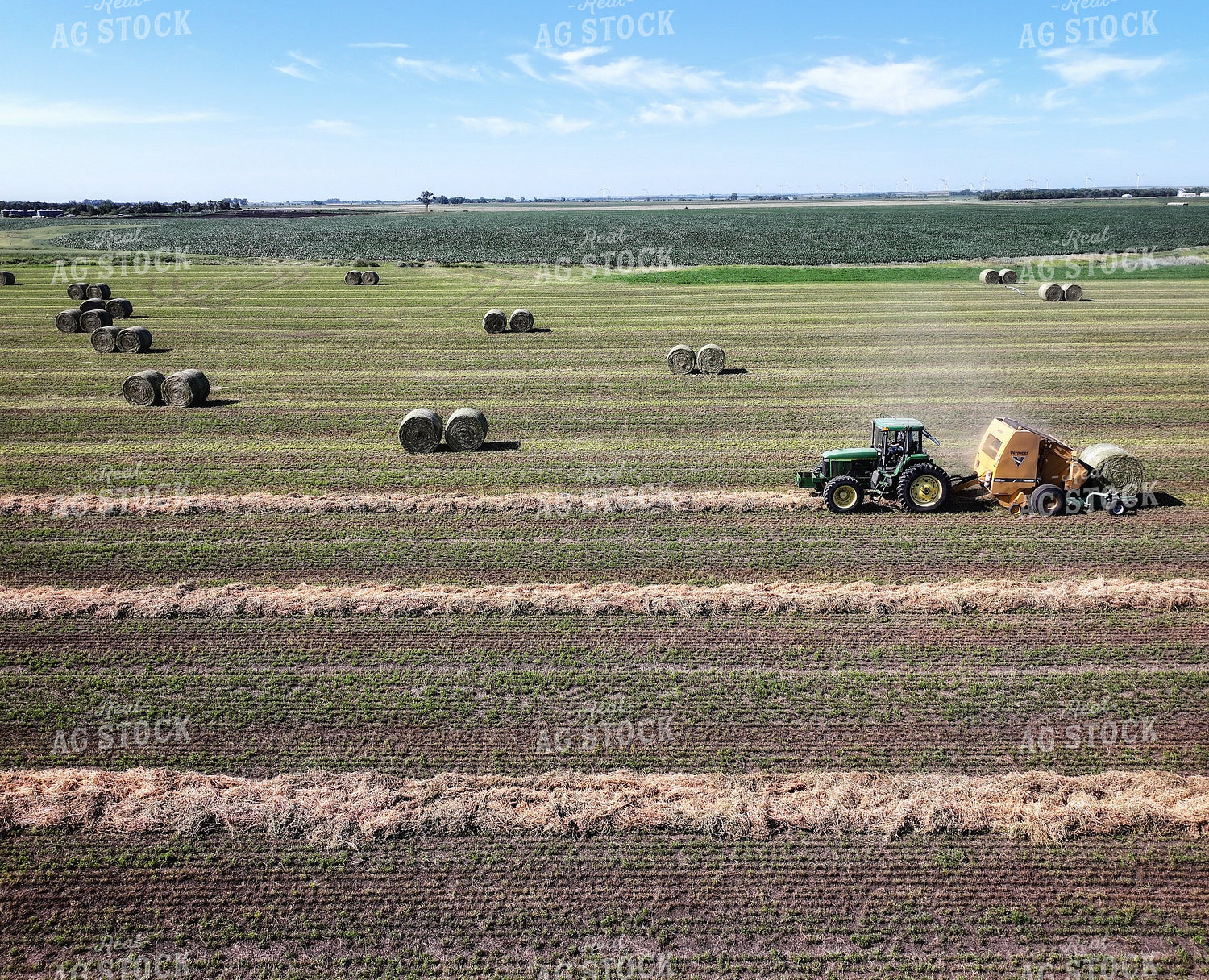 Aerial of Baling Hay 141329