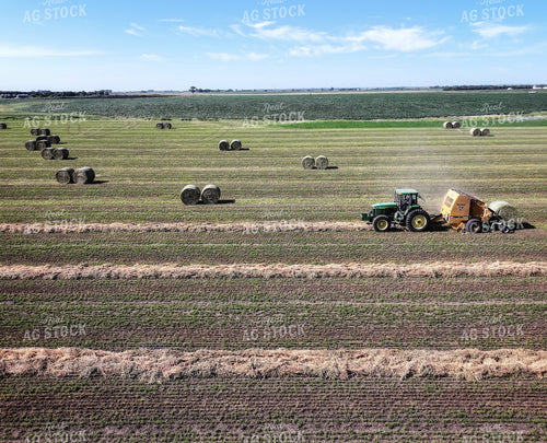 Aerial of Baling Hay 141329