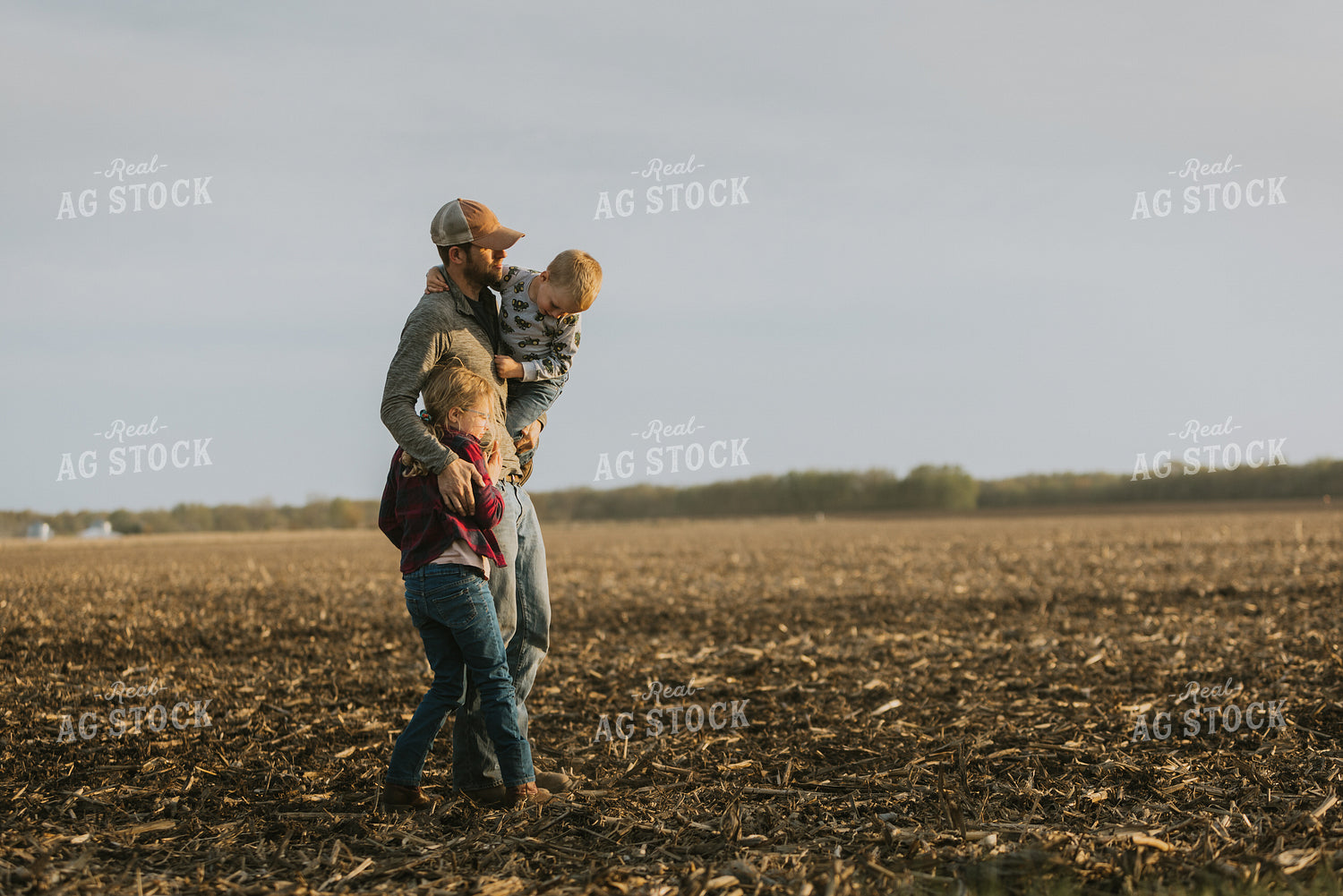 Farm Family in Field by Planter 8215