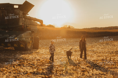 Farm Family Going for a Ride at Harvest 9497