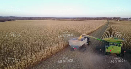 Aerial of Corn Harvest 250007