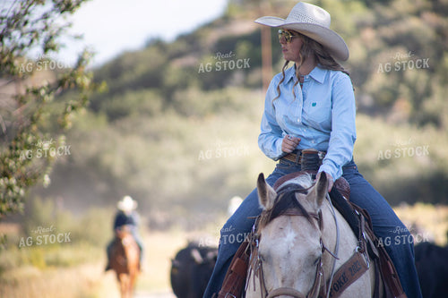 Cowgirl on Cattle Drive 117375
