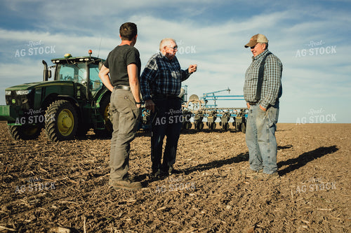3 Generations of Farmers in Field at Planting 4213