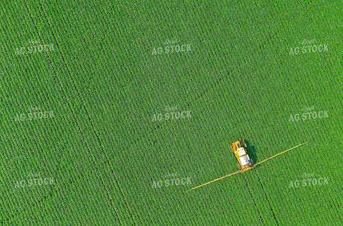 Aerial View of Sprayer in Field 141000