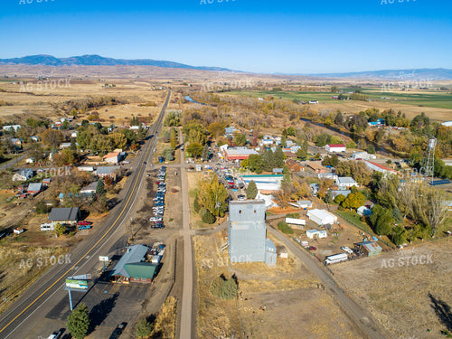 Aerial of Small Town Community 122030