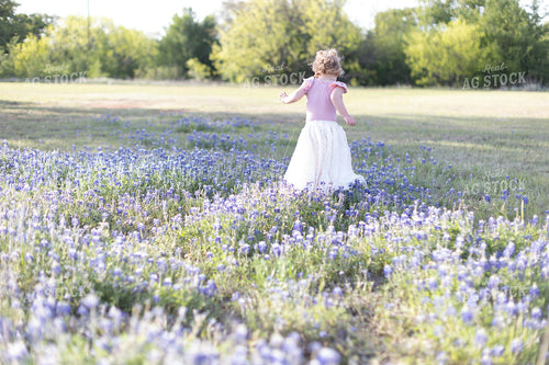 Farm Kid Running Through Flowers 205011