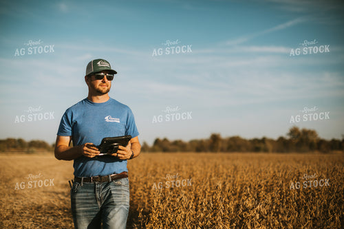 Farmer in Field with Tablet 7177