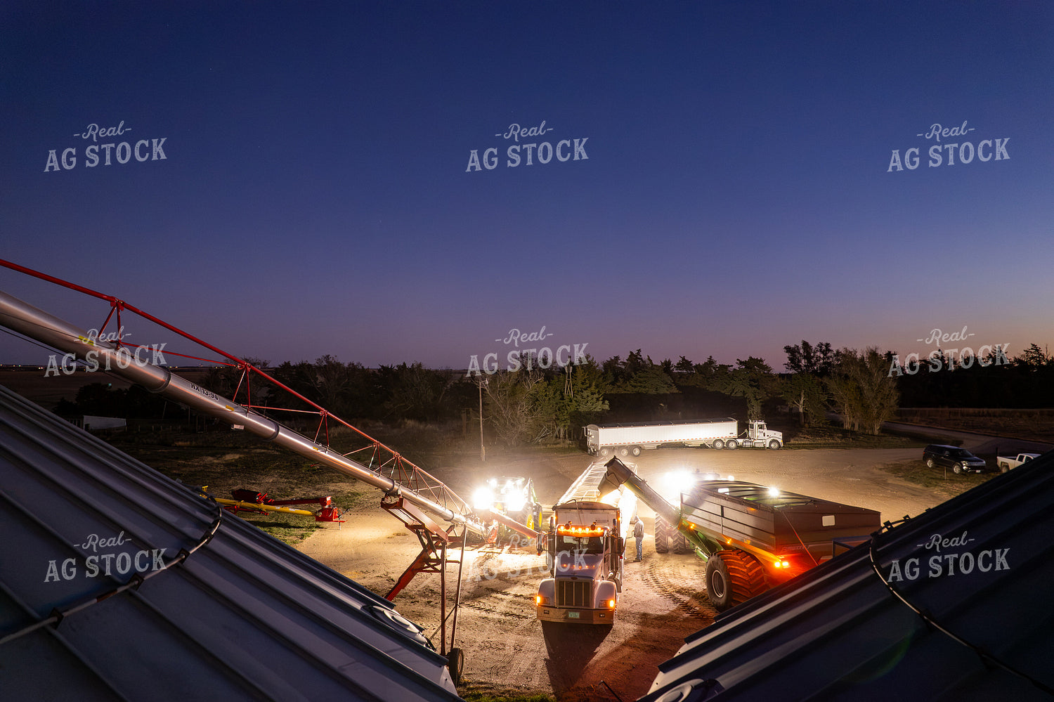 Aerial of Bin Site at Night 65841