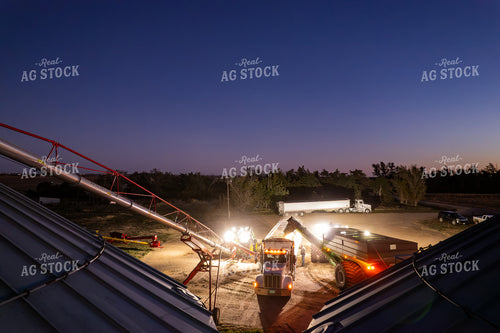 Aerial of Bin Site at Night 65841