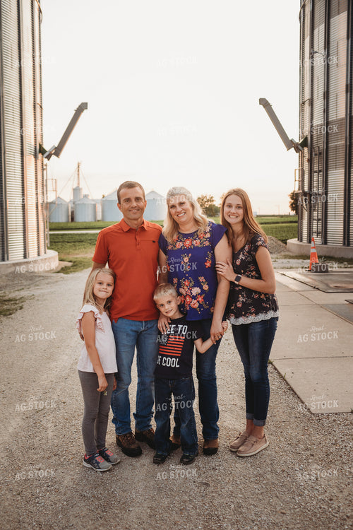 Farm Family with Grain Bins 4621
