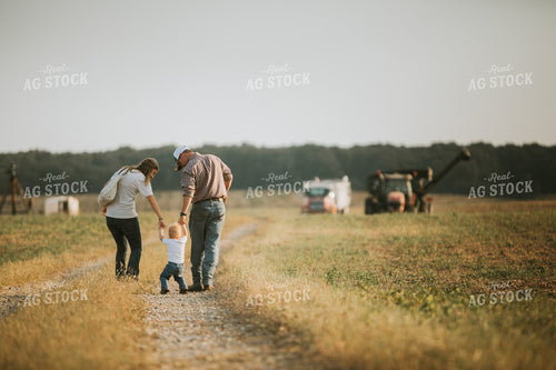 Farm Family During Soybean Harvest 4816