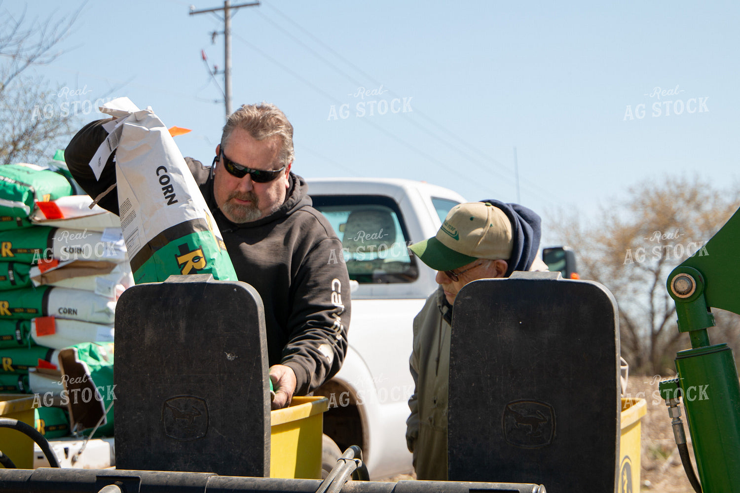 Farmers Filling Planter Boxes 157301