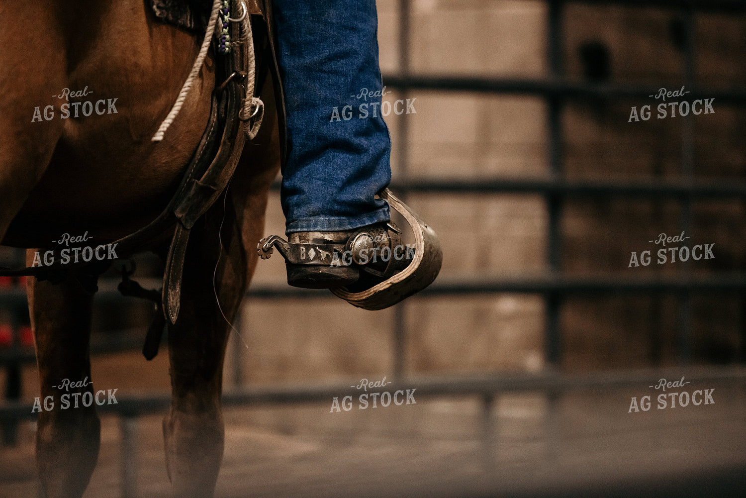Cowboy with Foot in Stirrup 99028