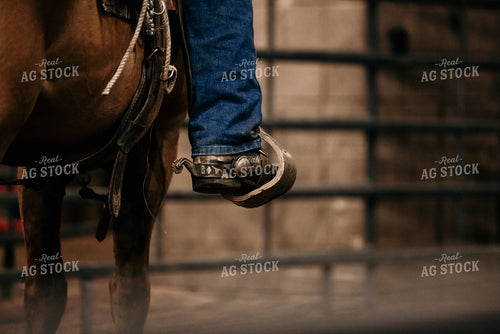 Cowboy with Foot in Stirrup 99028