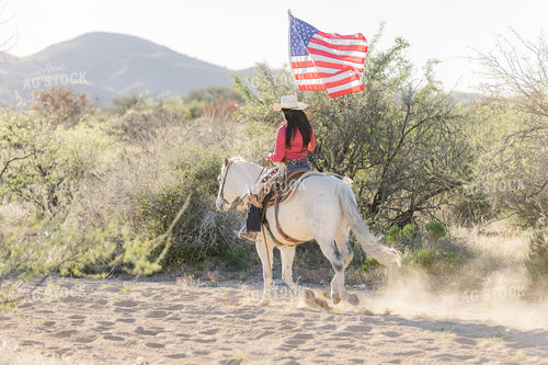Rancher with American Flag 184049