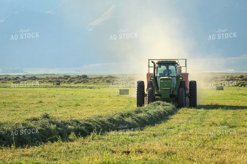 Baling Summer Hay Alfalfa and Mixed Grass 78147