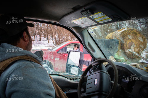 Farmers Talking Across Trucks 214063