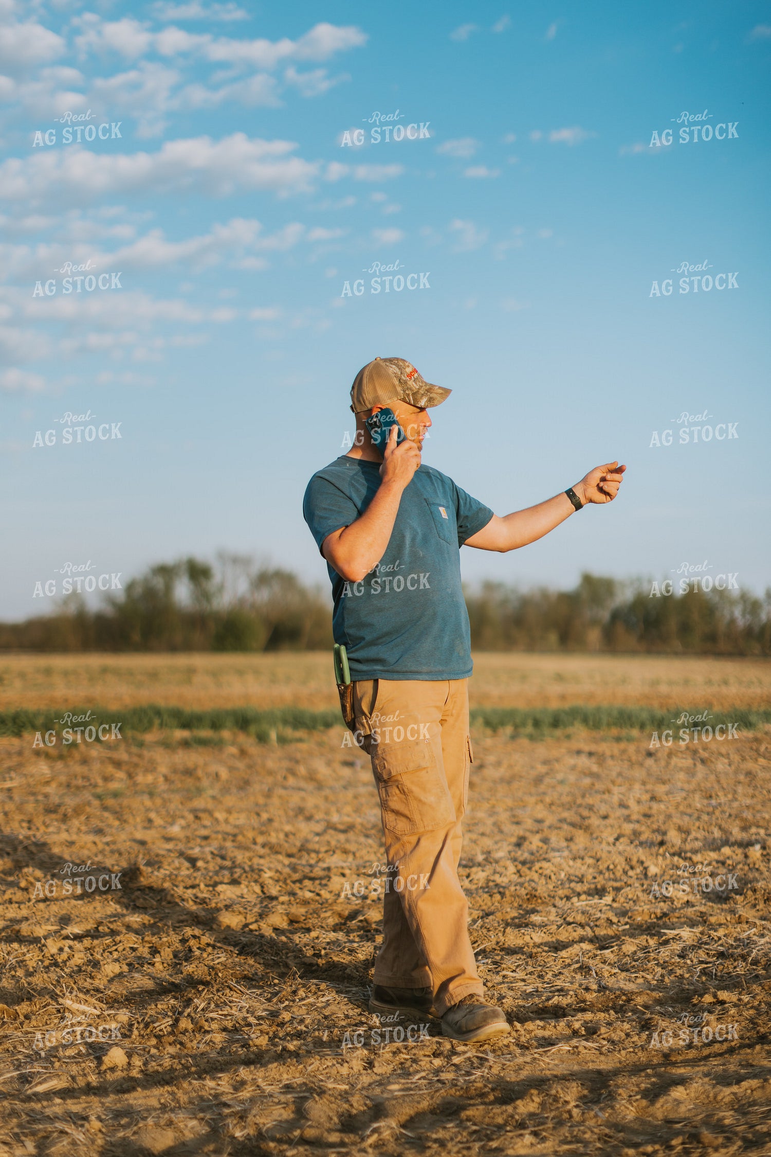 Farmer Talking on Phone 7438