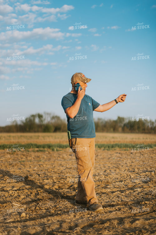 Farmer Talking on Phone 7438