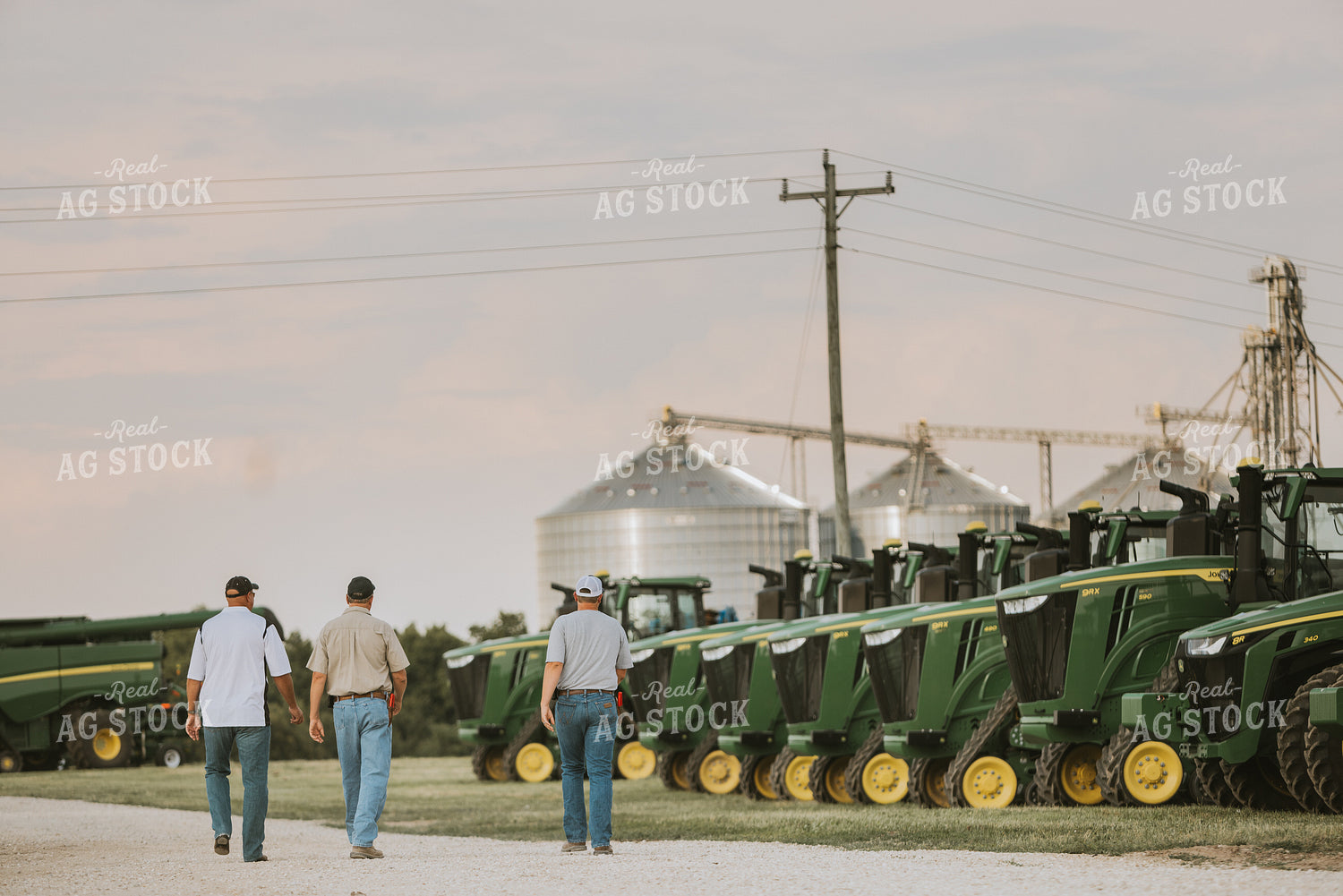 Farmers Walking in Farmyard 7759