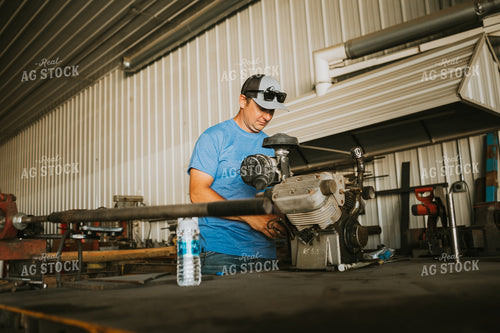 Farmer Working in Farm Shop 6189