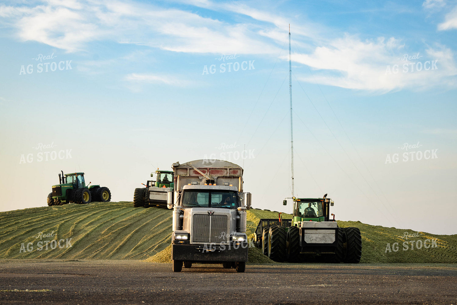 Unloading and Packing Silage 152967