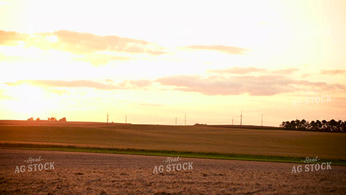 Grain Cart Driving Through Soybean Field - 512