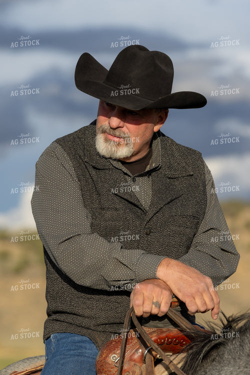 Cowboy on Horseback 290009