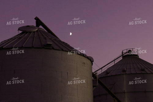Grain Bins at Night 129164
