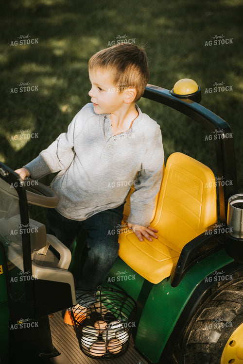 Farm Kid on Toy Gator 6808