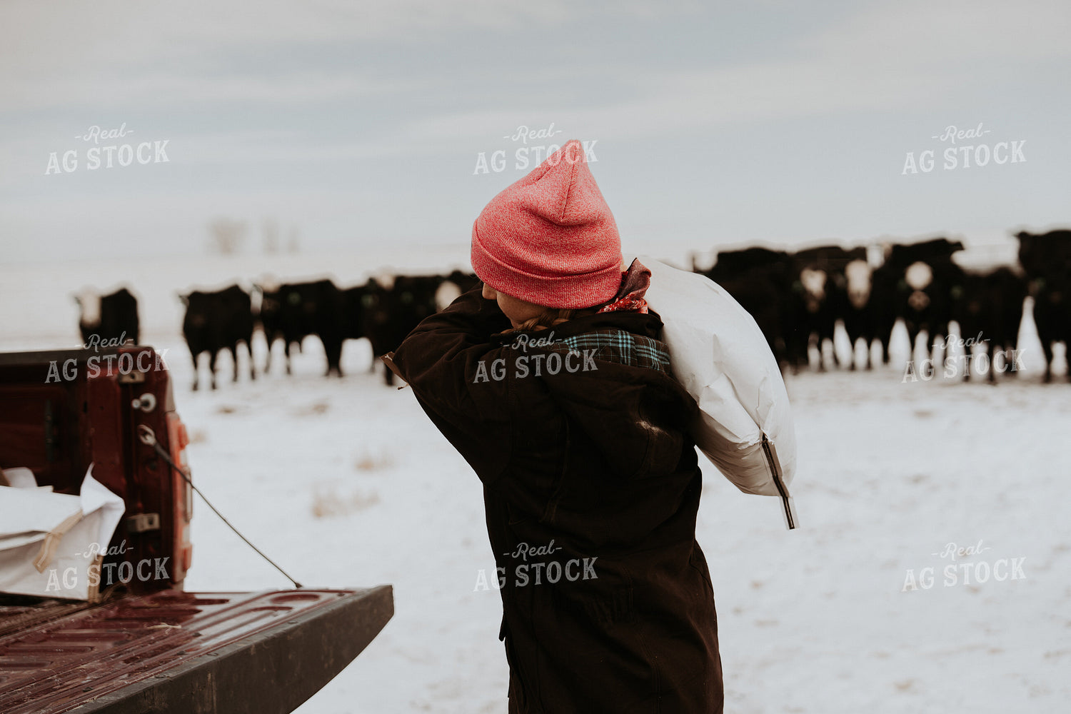 Female Rancher Feeding Supplements 61203