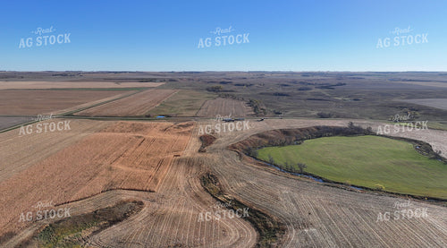 Aerial of Rural Landscape During Harvest 141502