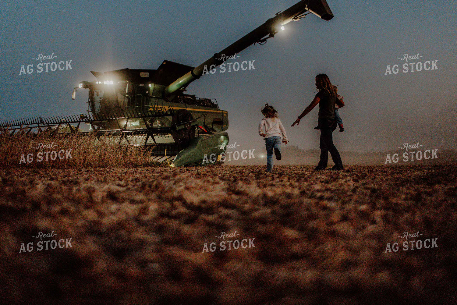 Farm Family Going for a Ride at Harvest 9295