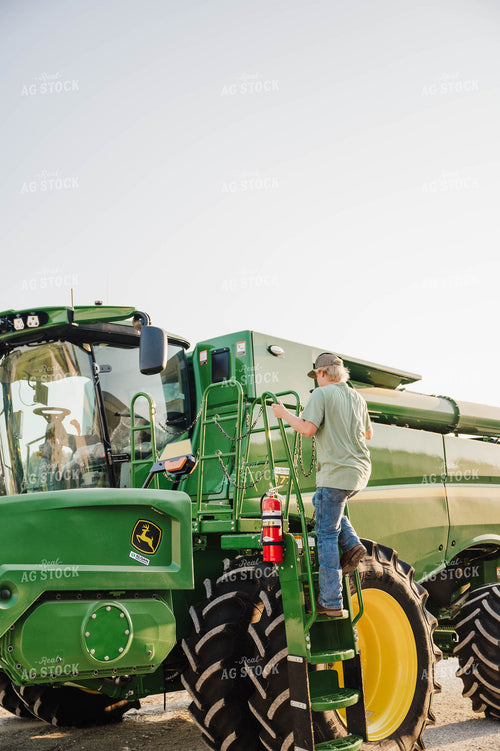 Farmer on Combine 115332