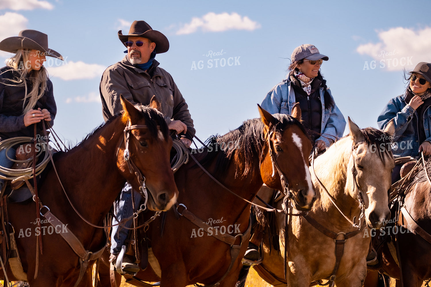 Rancher Family on Horseback 163033
