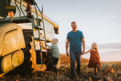 Farm Family Going for a Ride at Harvest 9389