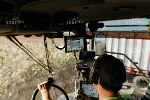Farmer in Silage Chopper Cab 152045