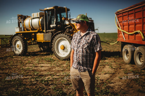 Farmer with Sprayer and Water Truck 4380